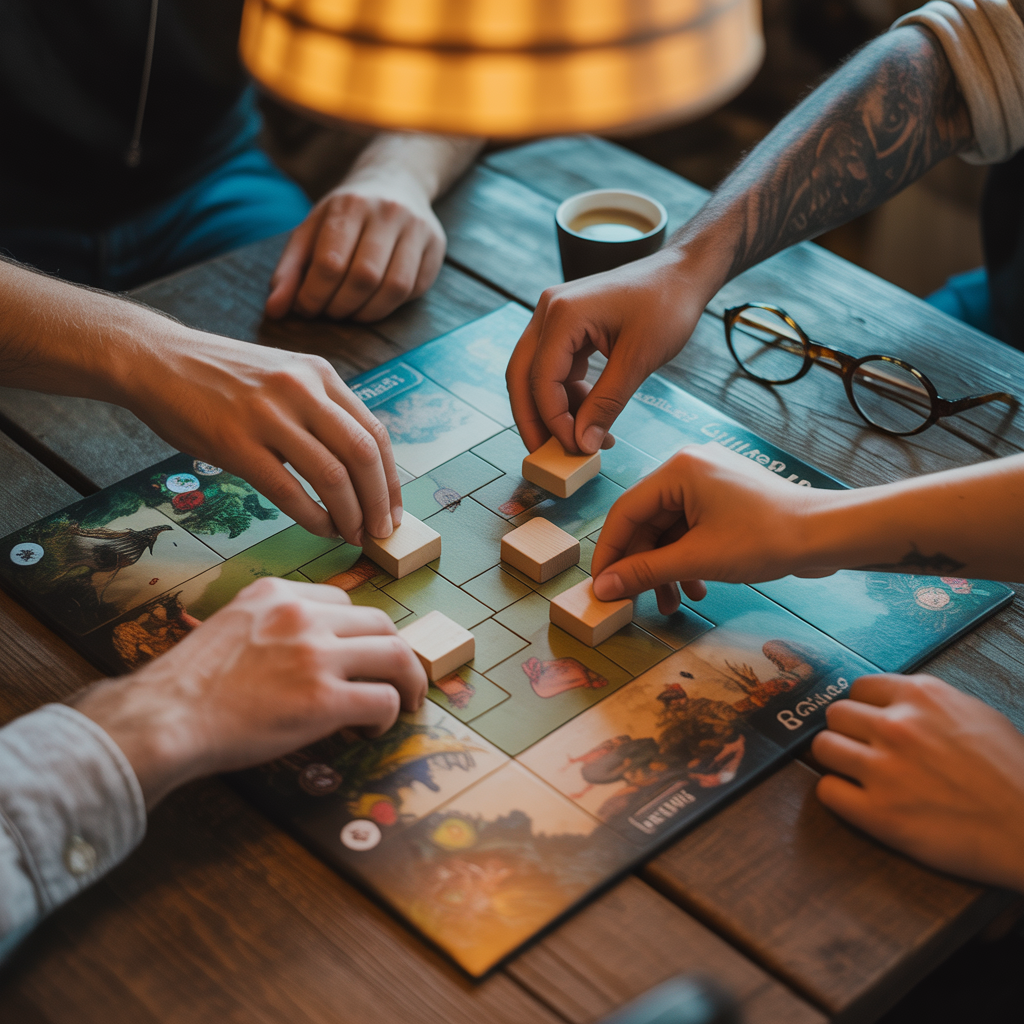 Players intensely strategizing over the Chicken Road game board