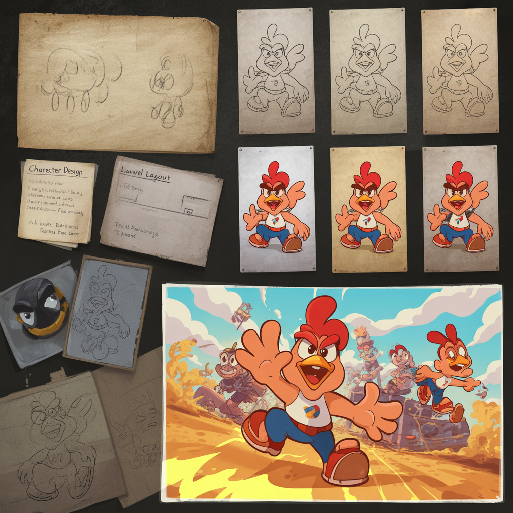 Evolution of Chicken Road artwork