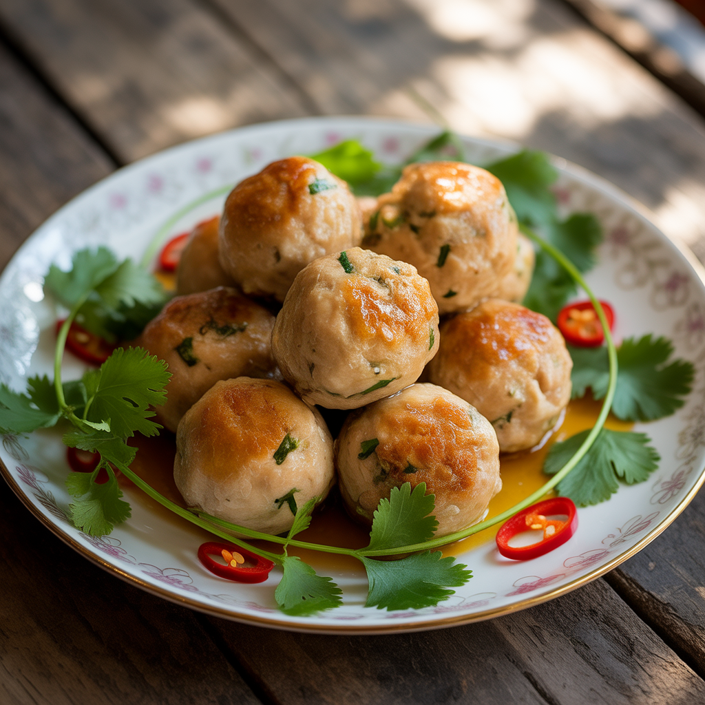 Vietnamese-Style Chicken Meatballs